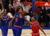 Derrick Rose Robin Lopez Chicago Bulls New York Knicks