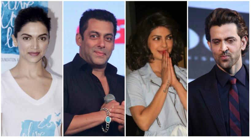 Deepika Padukone, Salman Khan, Priyanka Chopra, Hrithik Roshan