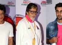 Shah Rukh Khan, Amitabh Bachchan, Ranbir Kapoor at Pro Kabaddi League