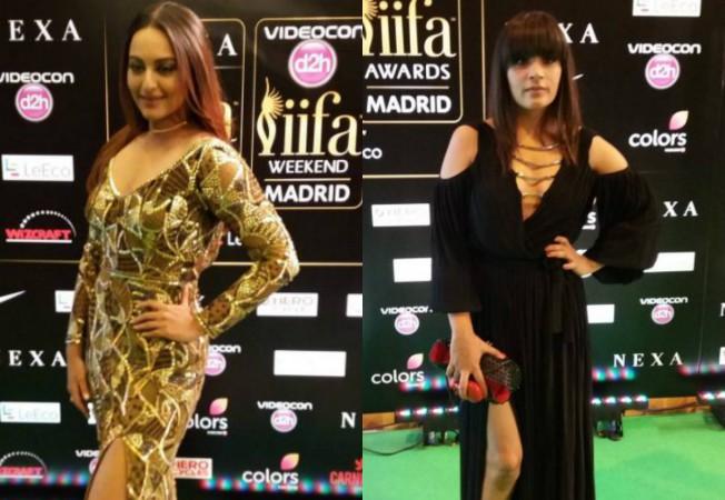 Sonakshi Sinha, Richa Chadha at IIFA Rocks 2016 green carpet