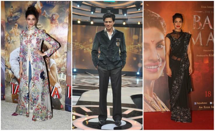 Deepika Padukone, Shah Rukh Khan, Priyanka Chopra