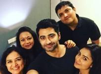 Tridha Choudhary denies dating Harshad Arora. Pictured: "Dahleez" co-stars Tridha Choudhary, Harshad Arora with friends.
