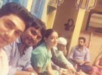 TV actors celebrate Iftaar party on sets of their shows. Pictured: "Balika Vadhu" cast celebrates Iftaar party on sets.
