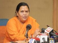 Union Minister for Water Resources, River Development and Ganga Rejuvenation, Sushri Uma Bharti addressing a Press Conference, in New Delhi on Oct. 27, 2014..