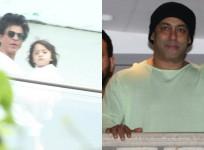 Shah Rukh Khan, AbRam and Salman Khan greet fans on Eid
