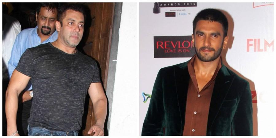 Salman Khan praises Ranveer Singh. Salman Khan and Ranveer Singh