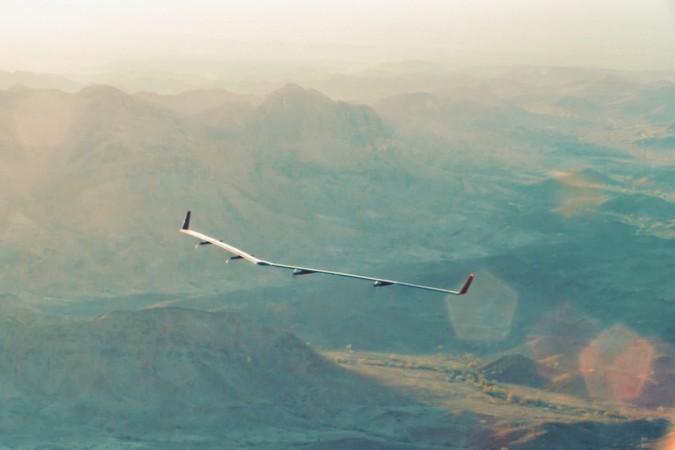 Aquila in flight, aerial view