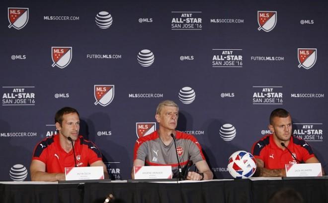 Petr Cech Arsene Wenger Jack Wilshere Arsenal