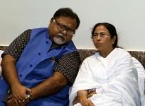 West Bengal Chief Minister Mamata Banerjee and West Bengal Minister Partha Chatterjee during a Trinamool Congress meeting in Kolkata on Dec 12, 2015