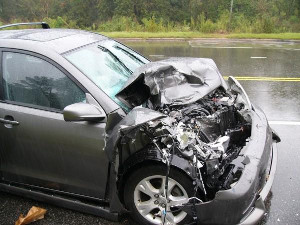 A car collided with a truck in Maharashtra (representational image) Car accident