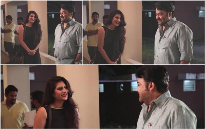 Neha Saxena with Mohanlal