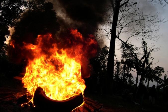 burning tire