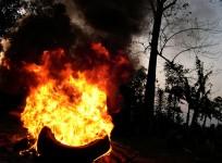 burning tire