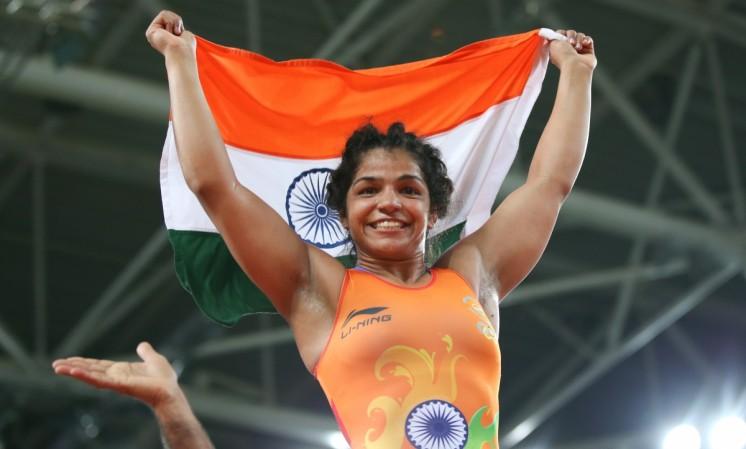 Sakshi is one of the main attractions of the Pro Wrestling League season 2. In pic: Sakshi Malik of India celebrates winning the bronze medal in Rio 2016 sakshi malik