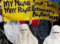 Burqa ban protest