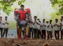 Vimal Govind Manikandan wears the Iron Man suit