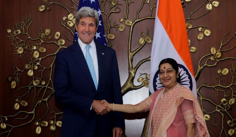 Sushma Swaraj meets John Kerry