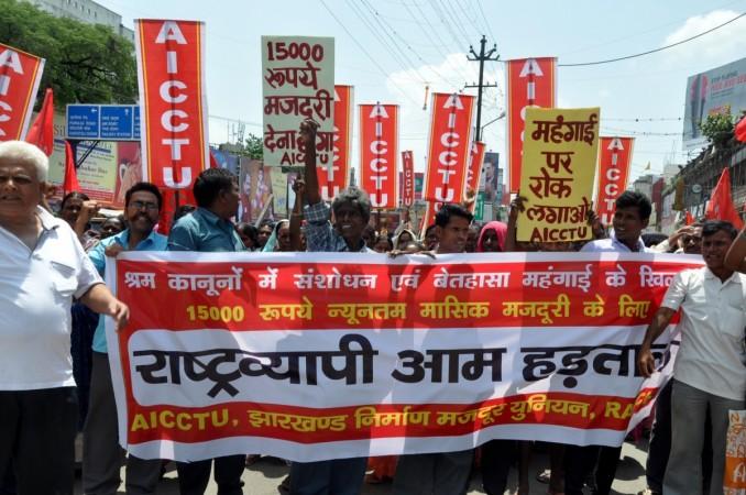 bharat bandh strike september 2 workers wages salary trade unions citu cpm jaitley modi labour minister finance agri fdi demands protest psu bank