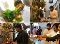 Nani, Chiranjeevi, Ram Charan and VV Vinayak worship Ganesh