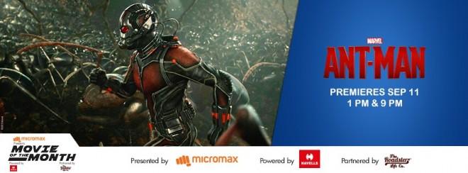 "Ant Man" is premiering in Indian television via Star World.