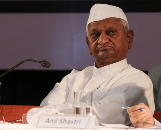 Social activist Anna Hazare at the launch of the book - "Lal Bahadur Shastri - Netritva Ke Sutra" in New Delhi, on Feb. 17, 2016