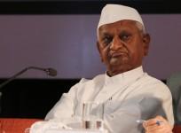 Social activist Anna Hazare at the launch of the book -