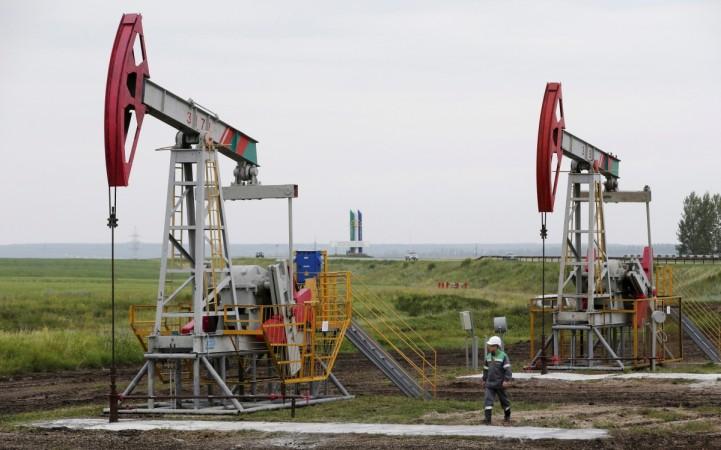 Oil pump jack in Russia