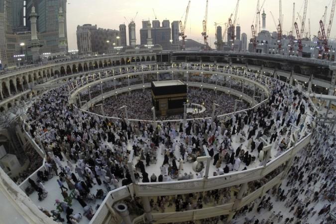 Muslim pilgrims pray around the holy Kaaba during their final circling at the Grand Mosque during the annual hajj pilgrimage in Mecca. Hajj