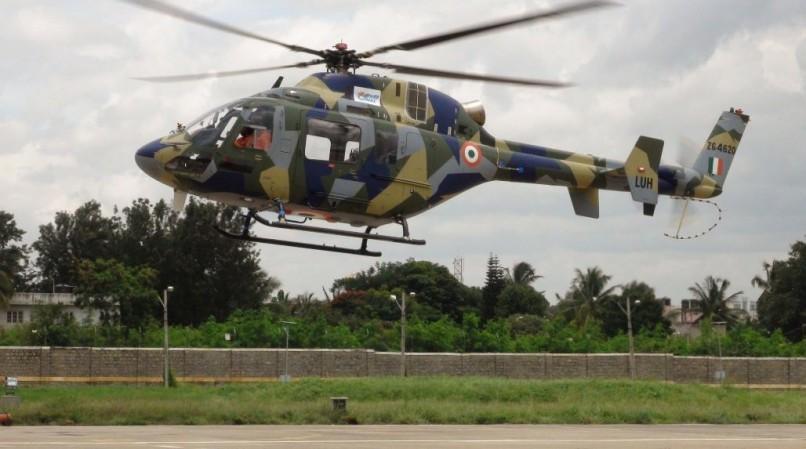 The flight test of the Light Utility Helicopter (LUH) of Hindustan Aeronautics Limited (HAL) in Bengaluru. HAL is separately trying to sell the LUH to Indian Navy even while bidding to take part in the light utility helicopter programme as the local partner. HAL Light Utility Helicopter