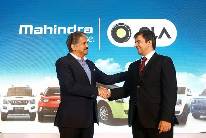 mahindra ola anand ceo tie up sales revenues business ola cab aggregators suv Bhavish Aggarwal car sales domestic