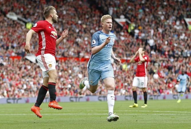 Kevin De Bruyne Manchester City Luke Shaw Manchester United