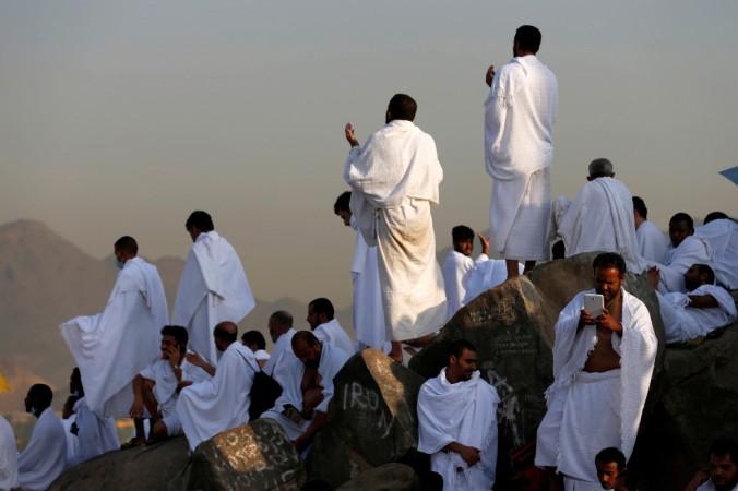 Muslim pilgrims gather on Mount Mercy on the plains of Arafat during the annual haj pilgrimage, outside the holy city of Mecca, Saudi Arabia Hajj 2016