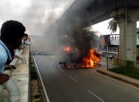 Violence in Bangalore over Cauvery issue