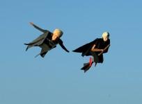 flying trump flying hillary