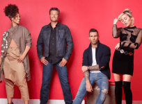 The Voice US Season 11 coaches Alicia Keys, Blake Shelton, Adam Levine and Miley Cyrus (left to right)