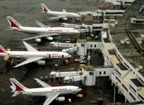 Air India planes parked
