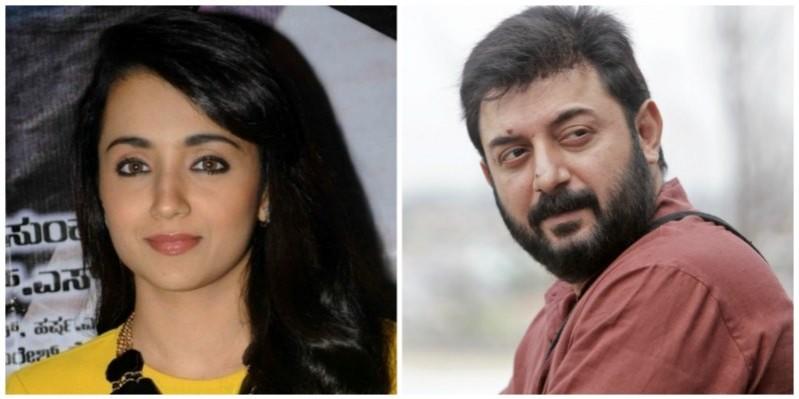 Trisha pairs up with Arvind Swami in Sathuranga Vettai 2. Arvind Swami, Trisha
