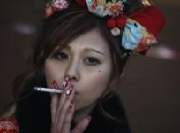 Smoking woman