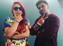 Jasmine Sandlas with Devi Sri Prasad