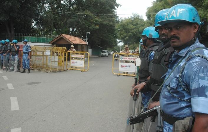 Cauvery water row: Section 144 imposed in Bengaluru till September 30 Pictured: Security beefed-up in Bengaluru in the wake of Cauvery water dispute between Karnataka and Tamil Nadu on Sept 21, 2016. Bengaluru