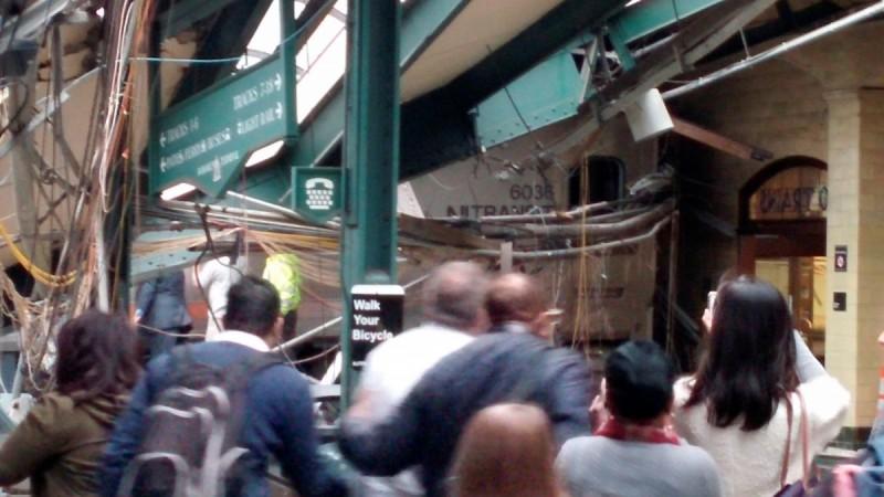 New Jersey Transit train derailed