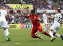 Roberto Firmino Liverpool Swansea City Angel Rangel