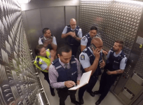 Watch New Zealand police creatively fill awkward lift silence with catchy beats