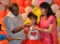Radhika with her husband Kumaraswamy and daughter Shamika