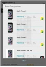 Price comparison between flipkart And other shopping apps for iphone 6 Iphone6S- 1 Marketing