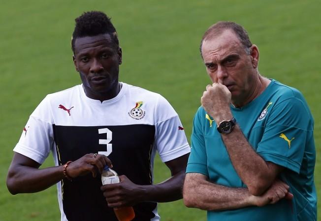 Avram Grant will rely on Asamoah Gyan to deliver the goals for Ghana in their World Cup qualifier against Uganda Asamoah Gyan Avram Grant Ghana