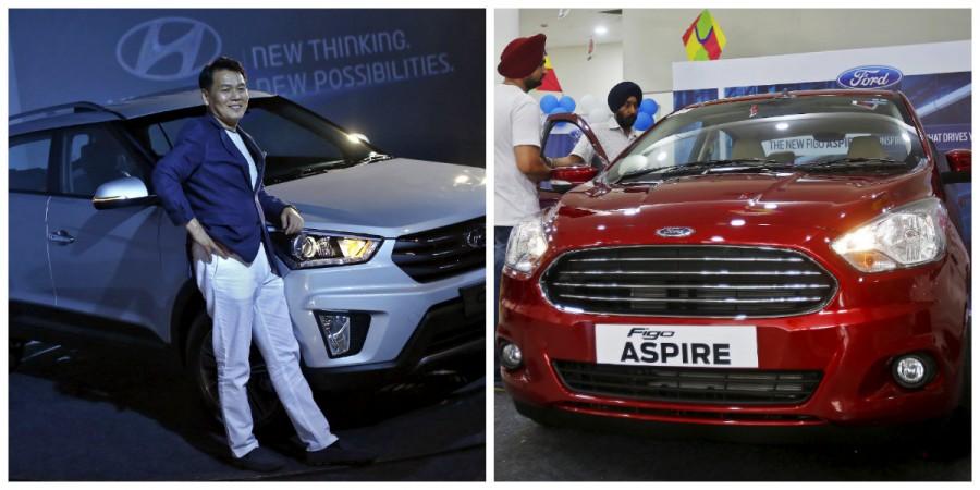 car exports hyundai maruti ford motors figo aspire i10 grand creta alto wagonr vitarra brezza car models september exports siam domestic sales