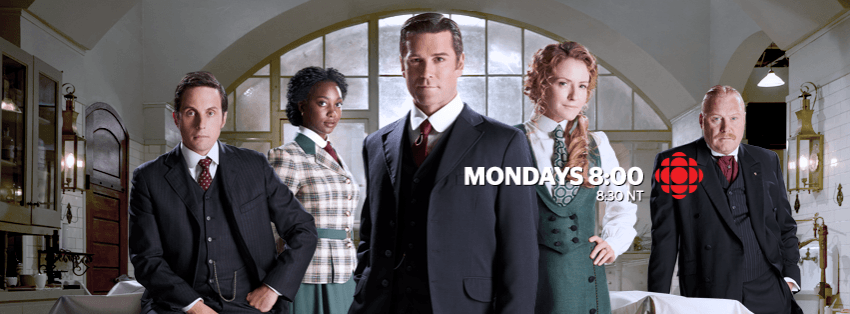Pictured: The poster for Season 10 of Murdoch Mysteries. Murdoch Mysteries