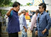 Shankar with Rajinikanth on 2.0 sets
