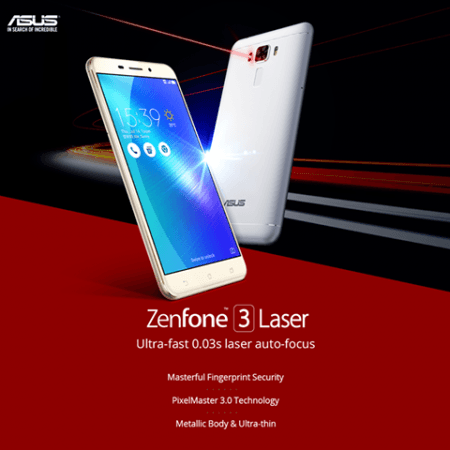 Asus Zenfone 3 Laser available on Flipkart